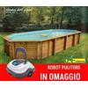 Piscina in legno 8,60 m x 4,70 m ottagonale - Ocea 860 Ubbink