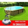 Piscina in legno 3,55 x 5,50 m ottagonale Ocea 550 Ubbink