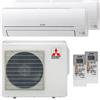 Mitsubishi Electric Condizionatore Mitsubishi Electric MSZ-HR dual split 9000+18000 BTU inverter A++ esterna 5,0 kW MXZ-3HA50VF-MSZ-HR25VF-2