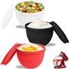 Zxnqzed 3 Fodere in Silicone con Coperchi, Compatibile con KitchenAid Ciotola/Contenitore per Mescolare da 4,8 L (5 Qt), Antiaderente e Lavabile in Lavastoviglie, Ideale per Pasta, Creme e Conservazione