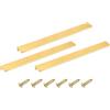 QUARKZMAN Maniglia A Bordo Per Ante, 3 Pezzi 300 Mm / 11,81 Montaggio Posteriore In Lega Di Alluminio Maniglie Nascoste Per Cassetti Cucina Casa, Oro