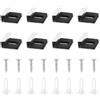 lasuroa Clip per Specchio a Muro, 8pz Supporto per Specchio in Metallo con Viti Clip per Specchi Senza Cornice Gancio per Specchio Pesante per Montaggio Parete Piastrelle Cartellone Display