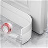 AOTUAO Paraspifferi Sottoporta, Paraspifferi Porta Blindata 100 X 5cm, Risparmiare Energia Paraspifferi Porta Ingresso, Paraspifferi Sottoporta Blindata Autoadesiva,Riduce il Rumore,anti Freddo-Bianco