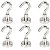 ZFYQ Gancio Magnetico, 16MM 9KG 20lbs Potente Magnete al Neodimio Supporto a Gancio per gli Accessori di Cucina Casa Portaoggetti e Organizzazione, 6 Pezzi