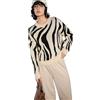 ONLY Onlhazel LS O-Neck Jq Knt Maglione da Donna, Humus/Motivo: Nero, S