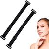 GNAUMORE Forcina Invisibile Lifting Facciale,Fascia Capelli Sollevamento,Fasce Lifting Viso con Clip,Fasce per Lifting Facciale,Fascia Capelli Sollevamento Facciale,Fascia Elastica Lifting Viso,Nera,2Pcs