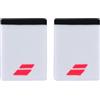 Babolat Unisex Adult Wristband Jumbo Logo Spugna Taglia Unica Colore Bianco/Nero Rapido Assorbimento del Sudore Larghezza 10.5cm Cinturino da Polso per Ginnastica Tennis Badminton Padel