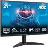 AOC Monitor AOC Q27B36X da 27 pollici WQHD 144 Hz, pannello IPS, MPRT da 0,5 ms, sincronizzazione adattiva, HDR10, (2560x1440 HDMI 1x 2.0 DP 1.4) nero