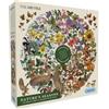 Gibsons The Art File Nature's Seasons - Puzzle circolare da 500 pezzi per adulti, belle piante e animali, opera d'arte della natura, puzzle sostenibile di alta qualità, prodotto nel Regno Unito/UE
