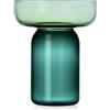 Ichendorf Milano Aura Vaso Cilindro Piccolo Verde e Petrolio in Vetro Borosilicato