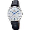 Festina SWISS MADE Orologio Uomo Analogico Pelle Nera - Quarzo Data - Vetro Zaffiro Resistente - Impermeabile 10 ATM Elegante - F20007/2 Classic Leather