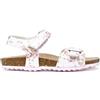 Geox J Adriel Girl C Sandal, White/DK PINK, 27 EU