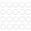 Create idea 20 rondelle in nylon da 19 mm per riparazione maniglie porte, 19 x 16,3 x 1 mm, colore: bianco