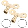 MWOOT 2 Pezzi Chiave del Rubinetto Faucet Key con Filo Portachiavi,Tasti del Rubinetto dell'Acqua Chiavi della Valvola del Radiatore Water Tap Keys