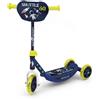SUN&SPORT Monopattino 3 ruote per bambini da 2 a 4 anni con struttura in metallo e pedana antiscivolo - 20 kg di capacità massima - blu