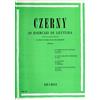 Ricordi -Libri Czerny 20 esercizi di lettura per pianoforte in chiave di violino ad uso dei principianti
