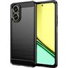 BCASE CUSTODIA B-CASE TPU SILICONE COVER CASE PER REALME C67 4G CARBON METAL BLACK
