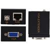 Zerone Estensore VGA 60 m, RJ45 Cat6 Ethernet Cavo Extender VGA Signal Extender Ripetitore Adattatore (1 Trasmettitore + 1 Ricevitore)
