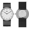 Braun Orologio al quarzo analogico a 2 lancette, Quadrante bianco, cinturino in gomma siliconica grigia con cinturino aggiuntivo in gomma siliconica nera, 38mm, modello BN0281GYBKG.