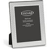 Edzard - Cornice portafoto Barletta per foto 10 x 15 cm, argentata con protezione antiossidante, con retro in velluto, con 2 ganci, cornice per foto da appoggiare e appendere