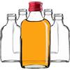 KADAX Fiaschetta da 100 ml, 10 pezzi, piccole bottiglie di vetro con tappo a vite, bottiglie, bottiglie vuote da riempire, mini bottiglie di liquore, bottiglie di liquore (rosso)