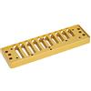 ASHATA Pettine per armonica per HOHNER SP20, parte per armonica a 10 fori, parte per pettine per arpa blues per accessorio per armonica in lega di alluminio HOHNER SP20(Oro)