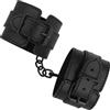 Intense Fetish Vegan Leather Handcuffs Black