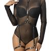 Subblime Fetish Leather Body Harness Black