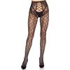 Leg Avenue Net Tights with Crotchless Panty 1966 Black