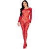 Leg Avenue Lace Lingerie Bodystocking 89366 Red