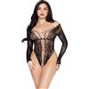 Leg Avenue Net and Lace Teddy 89370 Black