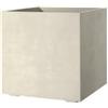 Deroma Vaso in Resina Cubo Millennium Bianco Perla 39 cm di Deroma