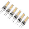 Acouto G4 Led Dimmerabile 10 Pezzi G4 Lampadine a Led 2W Bi Pin Base Lampadine Dimmerabili per Lampadario Lampada da Soffitto Lampada da Tavolo Warme 3000K Ac 12‑24V Silicone G4