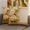 PETTI Artigiani Italiani - Coppia di Federe Cuscino 60x60 cm in Microfibra, Cuscini Arredo Camera da Letto, Divano, Salotto, Set 2 Fodere Copricuscino, Federa Shabby 342, 100% Made in Italy