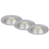 BRILONER - Set di 3 luci da incasso per bagno, LED da incasso, protezione IP44 contro gli spruzzi d'acqua, luce bianca calda, faretto da incasso per bagno, cromo argento opaco, 95x54 mm
