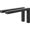 HOLZBRINK Supporti per mensole in metallo 30x15 cm HLA-B (2 pz) | Reggimensole da muro, staffe per mensole lavabo da appoggio, o soggiorno | Colore: Nero