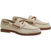 Timberland A2Q9X Classic Boat Natural Full Grain Bianco Scarpe Donna Mocassini Lacci 37.5
