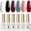 ROSALIND Smalto Semipermanente Bianco Nero Nude Grigio Rosso 6 Colori