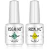 ROSALIND 15ML Smalto Semipermanente Base e Top Coat,2pcs Set Gel Colori Unghie Grigio per Manicure Smalti Semipermanente (base&top coat)