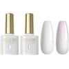ROSALIND Smalto Semipermanente per Unghie Glitter Bianco 15ml UV LED Soak Off Smalti Semipermanenti per Unghie Gel Polish Manicure Nail Art Kit