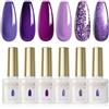 ROSALIND Smalto Semipermante Per Unghie Viola 6 Colori Lilla Scuro Viola