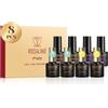 ROSALIND Base e Top coat Semipermanente Unghie, 8 Pezzi Primer e Disidratato Set Soak Off UV LED Nail Art Manicure Kit