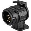 HEQUN 13 pin a 7 pin adattatore rimorchio-Adattatore per gancio di traino adattatore per rimorchi, camper, camion,convertitore tipo N, di plastica Trailer Plug Adattatore rimorchio corto