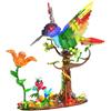 Brihappen Set di mattoncini Hummingbird per adulti, ragazzi e ragazze (1704 pezzi), animali, uccelli + fiori, modello giungla naturale con luci, modello decorativo da casa Cool Mech Bird