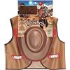 W WIDMANN MILANO Party Fashion WIDMANN - Set Cowboy per Bambino, Gilet, Cappello, Bandana, Stella Sceriffo, Carnevale, Feste A Tema