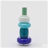 EDG Enzo De Gasperi Vaso Strati H 40 Cm D 16 Cm Waterproof Vetro Mix Verde