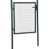 HOMCOM Cancello da Giardino in Acciaio Antiruggine, Cancelletto da Giardino con Serratura e 3 Chiavi, 97x150cm, Verde|Aosom