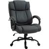 Vinsetto Sedia da Ufficio, Sedia da Scrivania Ergonomica, Sedia Girevole con Braccioli Imbottiti, fino a 220 kg, Grigio | Aosom Italy