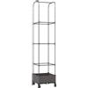 Outsunny Fioriera Rialzata con Traliccio da 185 cm, Fori di Drenaggio e 4 Rotelle, in Metallo Rivestito in PE e PP, Nero | Aosom Italy