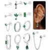 MILACOLATO 13Pezzi Piercing Orecchio Helix Donna Oro Argento Orecchini Cerchio Acciaio Inossidabile Chirurgico Piercing Cartilagine Conch Anallergici Pendenti Gioielli Set Donna